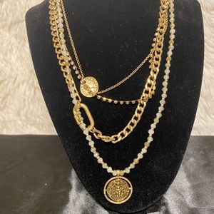 Gold layered necklace